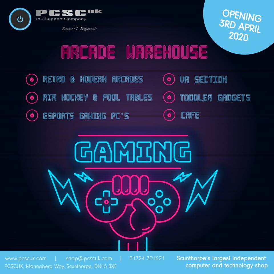 THE ARCADE WAREHOUSE // coming april 2020