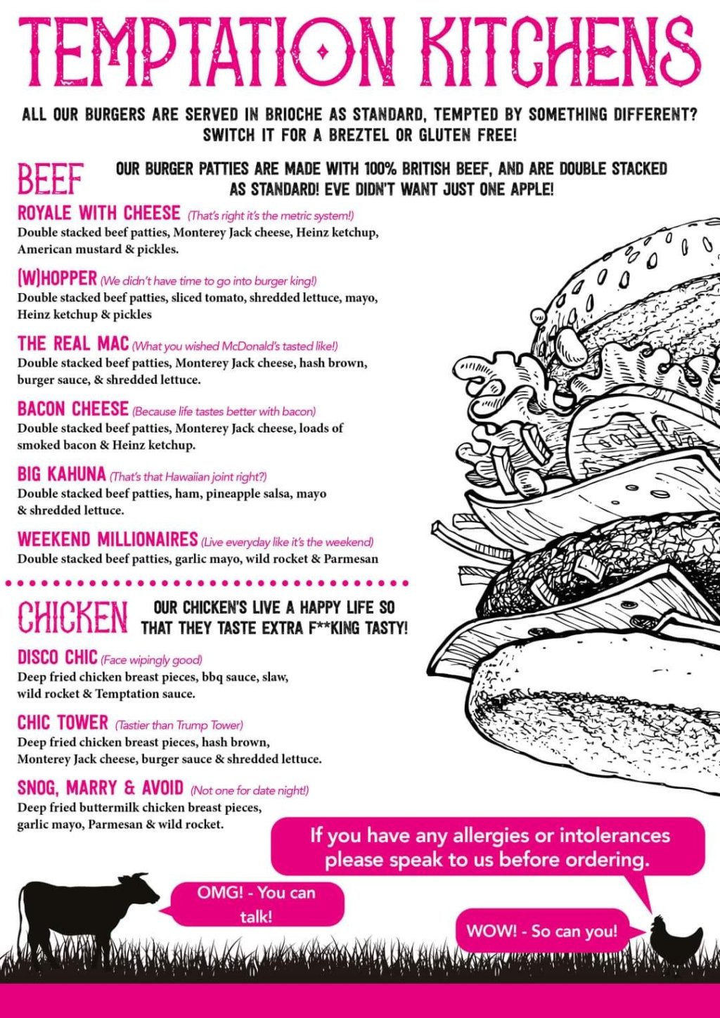 TEMPTATION Kitchen- Gourmet Burgers with a “Peaky” Pint