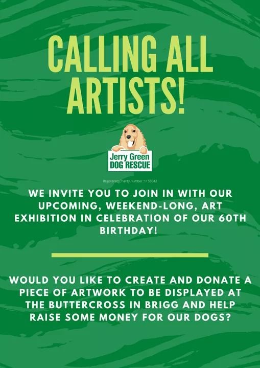 Calling All Artists- Jerry Greens Dog Rescue 60th Birthday