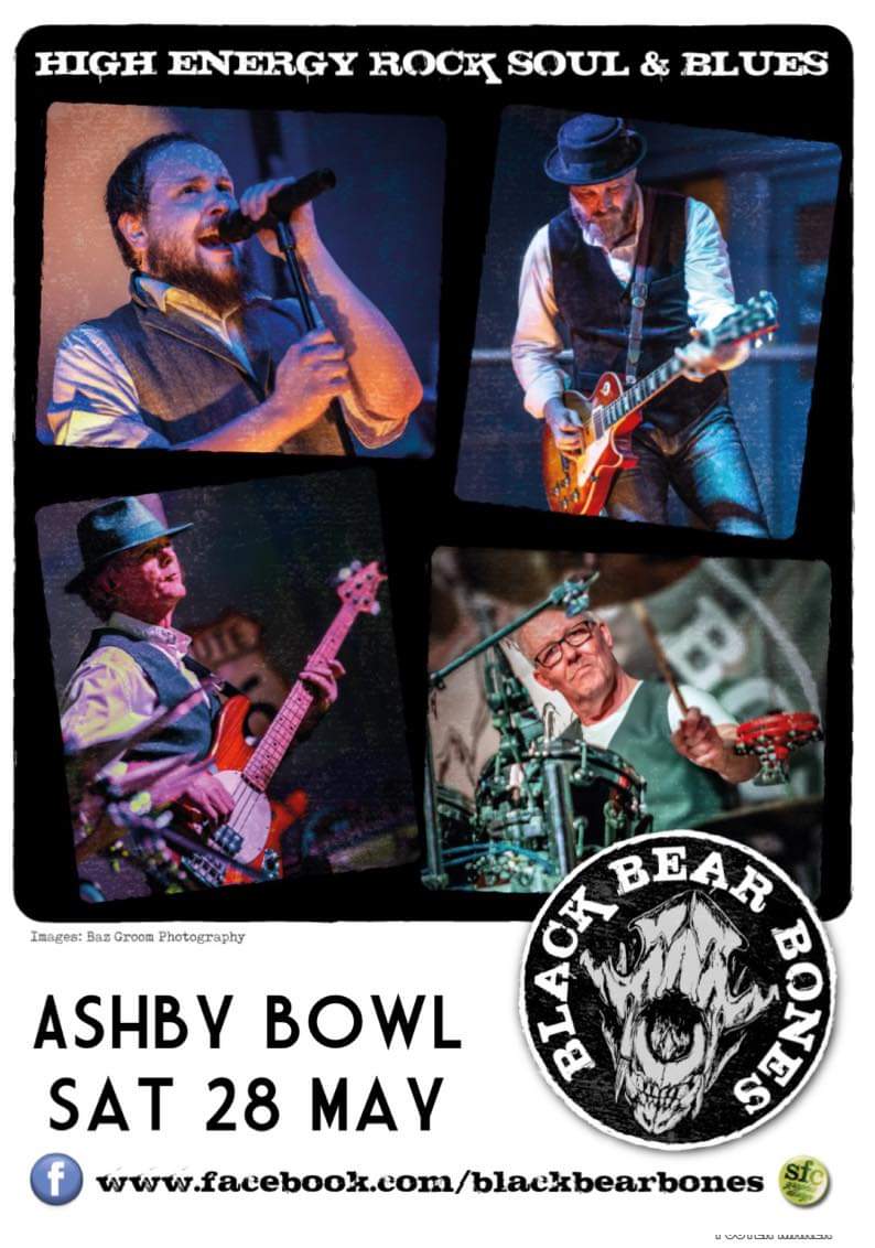High Energy Rock, Soul & Blues Band “Black Bear Bones” this Saturday